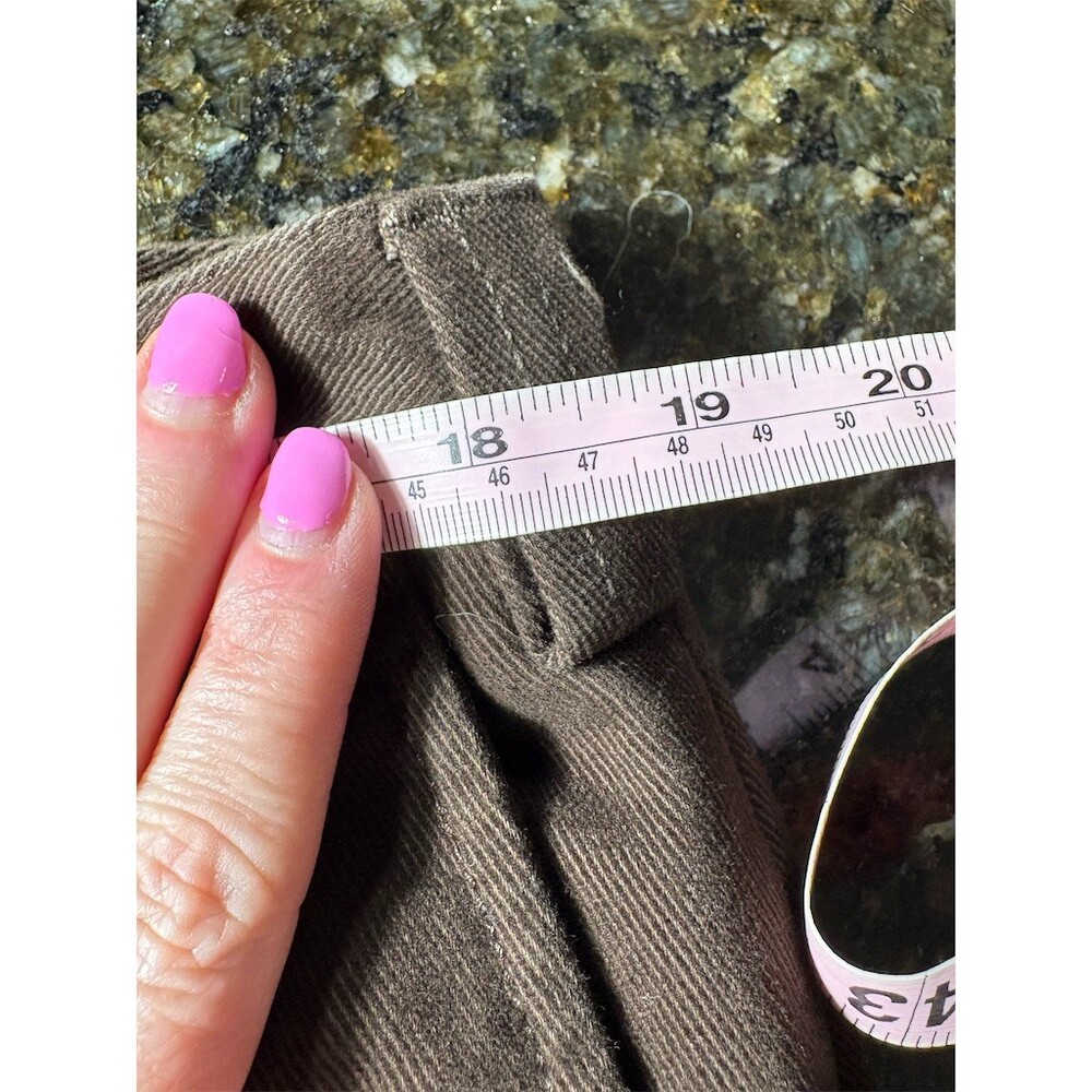 Eddie Bauer Chino Pants Mens 36x34 Dark Brown Relaxed Fit Straight Leg - Picture 9 of 10